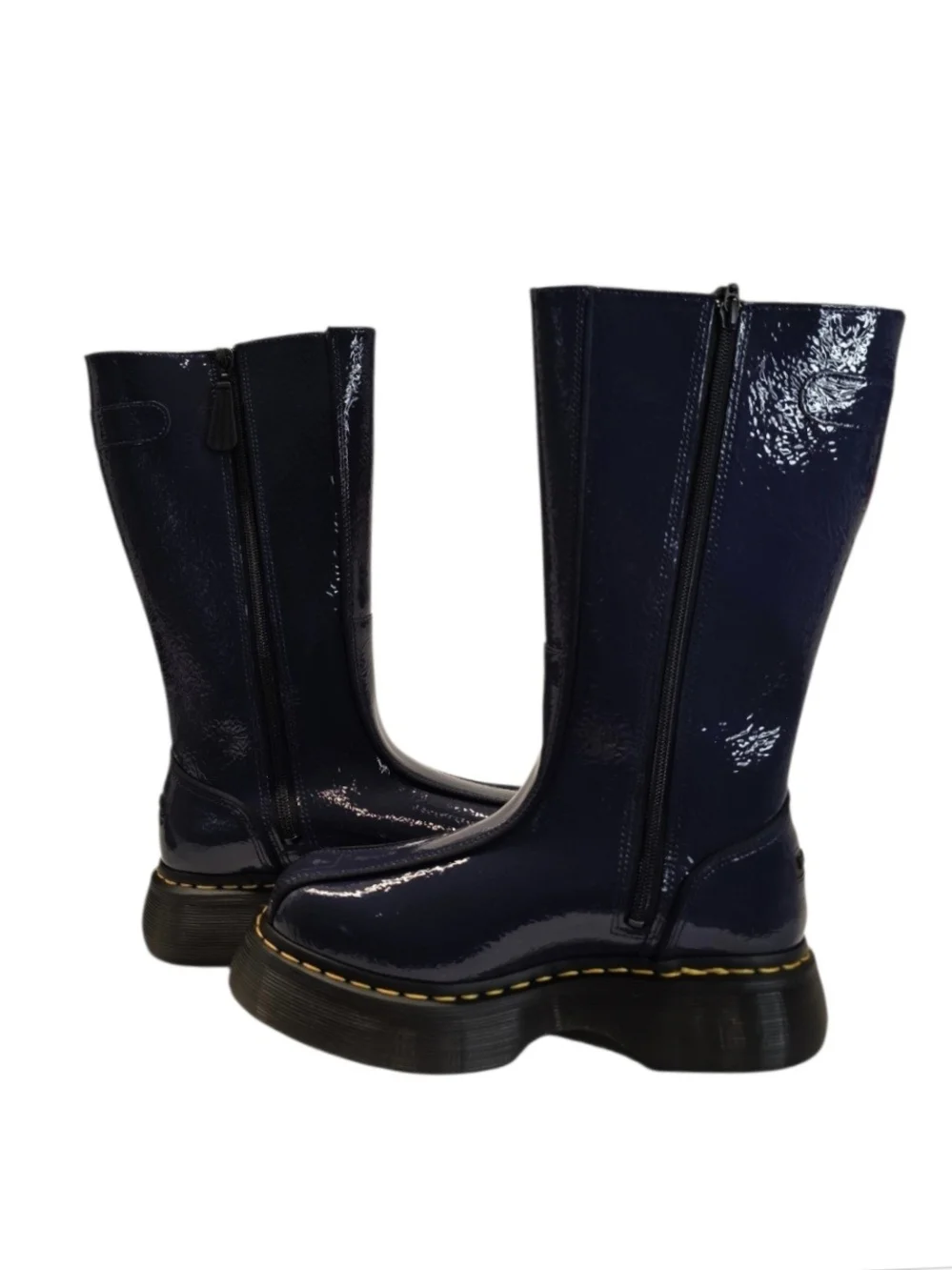 Brand-New Dr. Martens Buzz Hi Blue Leather Womens Boot Size 7